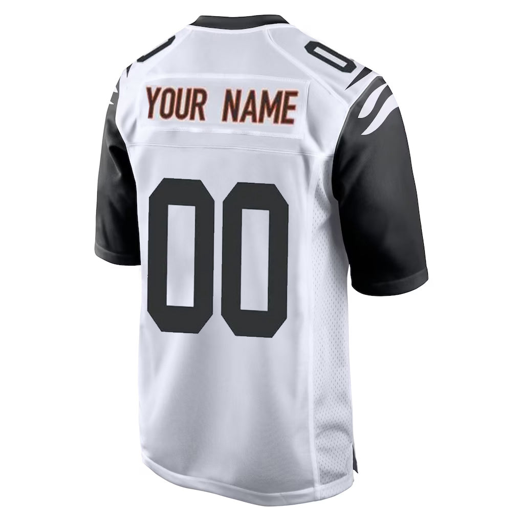 Custom C.Bengals White Alternate Home Game Any Name & Numbers Gdoa Stitched Jerseys
