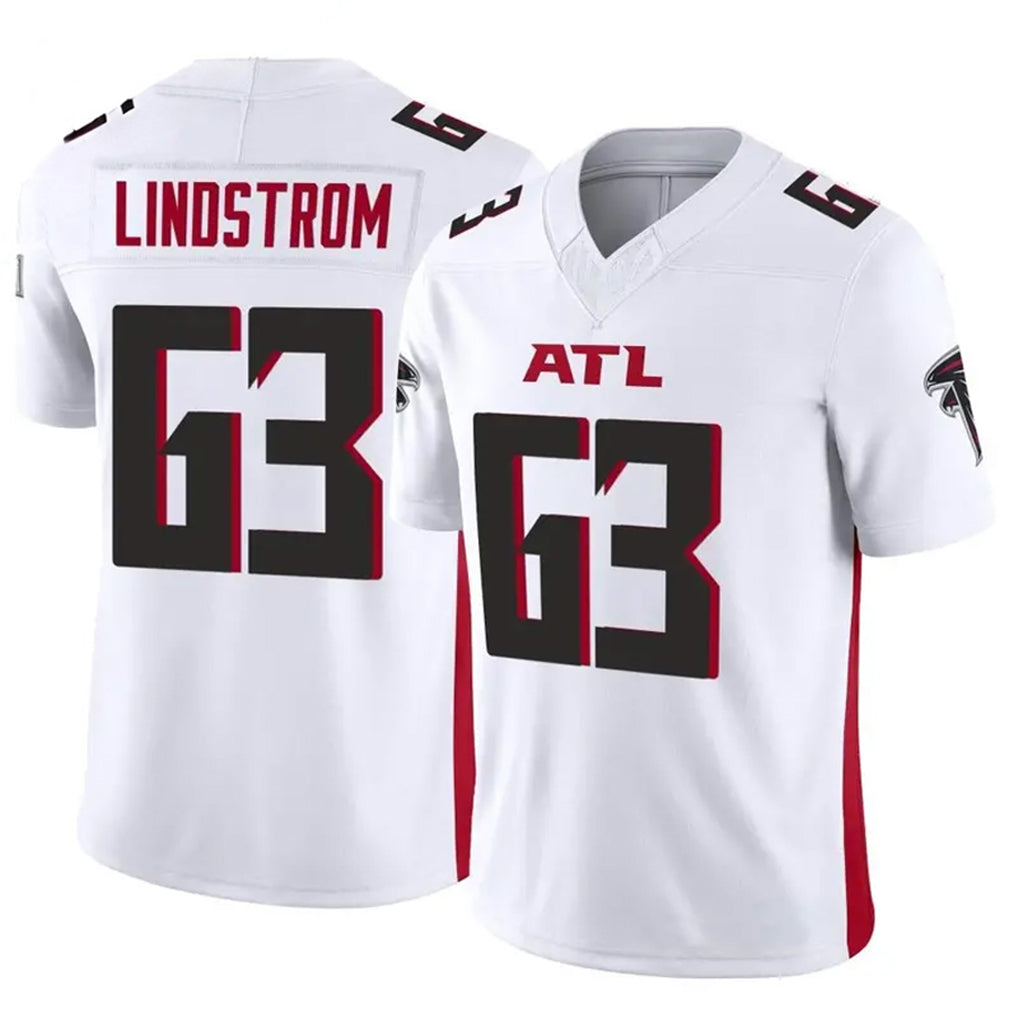A.Falcons #63 Chris Lindstrom Player White Vapor F.U.S.E. Limited Elite Gdoa Stitched Jerseys