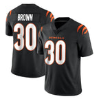 C.Bengals #30 Chase Brown Player Black Vapor Untouchable Limited Home Game Gdoa Stitched Jerseys