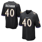 B.Ravens #40 Teddye Buchanan Player Black Home Game Gdoa Stitched Jerseys