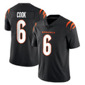 C.Bengals #6 Brian Cook Player Black Vapor Untouchable Limited Home Game Gdoa Stitched Jerseys