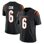 C.Bengals #6 Brian Cook Player Black Vapor Untouchable Limited Home Game Gdoa Stitched Jerseys