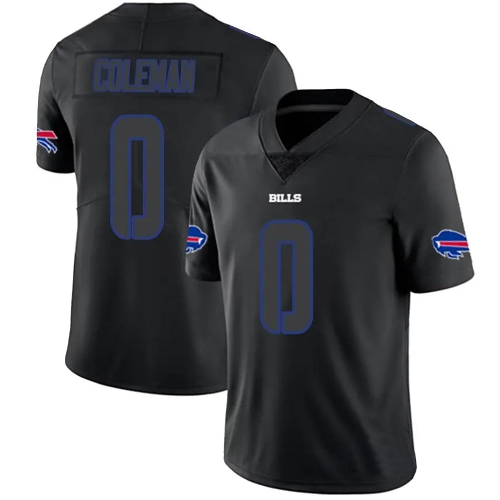 B.Bills #0 Keon Coleman Player Black Impact Limited Home Game Gdoa Stitched Jerseys