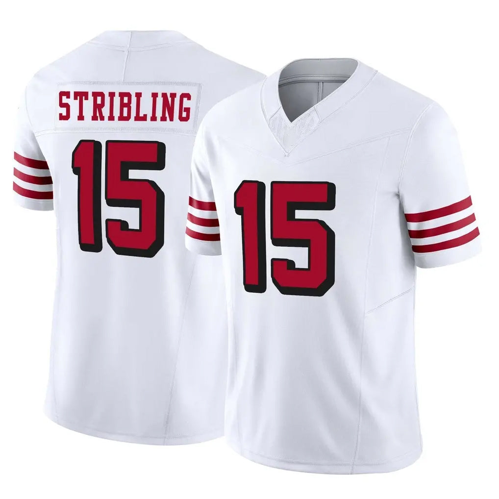 SF.49ers #15 De'Zhaun Stribling Player White Limited Alternate Vapor F.U.S.E. Home Game Gdoa Stitched Jerseys