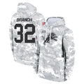 D.Lions #32 Brian Branch Player Arctic Camo Salute to Service Hoodies Limited Game Gdoa Stitched Jerseys