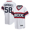 C.White Sox #58 Seranthony Dom¨ªnguez Player White T-shirt Home Game Gdoa Stitched Jerseys