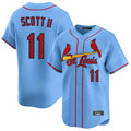 St. Louis Cardinals #11 Victor Scott II Player Light Blue Home Limited Fdoa Stitched Jerseys