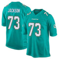 M.Dolphins #73 Austin Jackson Player Aqua Team Color Home Game Gdoa Stitched Jerseys