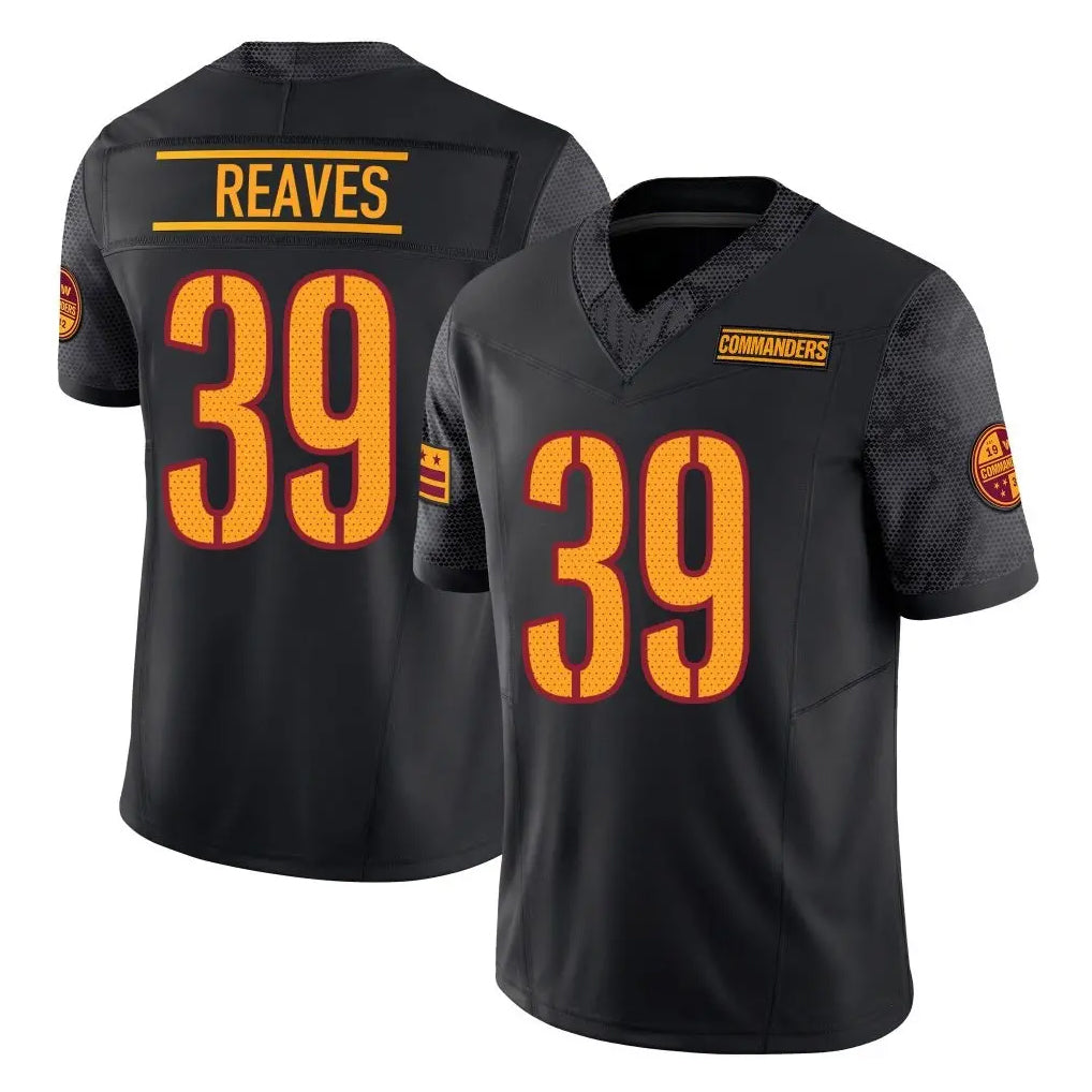 W.Commanders #39 Jeremy Reaves Player Black Limited Vapor F.U.S.E. Home Game Gdoa Stitched Jerseys