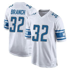 D.Lions #32 Brian Branch Player White Home Game Gdoa Stitched Jerseys
