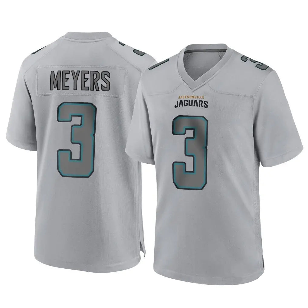 J.Jaguars #3 Jakobi Meyers Player Gray Atmosphere Fashion Home Game Gdoa Stitched Jerseys