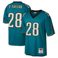 J.Jaguars #28 Fred Taylor?Player Teal Mitchell & Ness Legacy Home Game Gdoa Stitched Jerseys