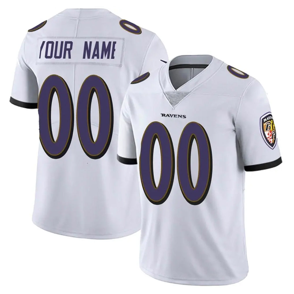 Custom B.Ravens White Vapor Untouchable Game Any Name & Numbers Gdoa Stitched Jerseys