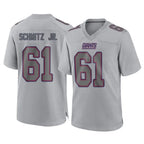 NY.Giants #61 John Michael Schmitz Jr. Player Gray Atmosphere Fashion Limited Game Gdoa Stitched Jerseys