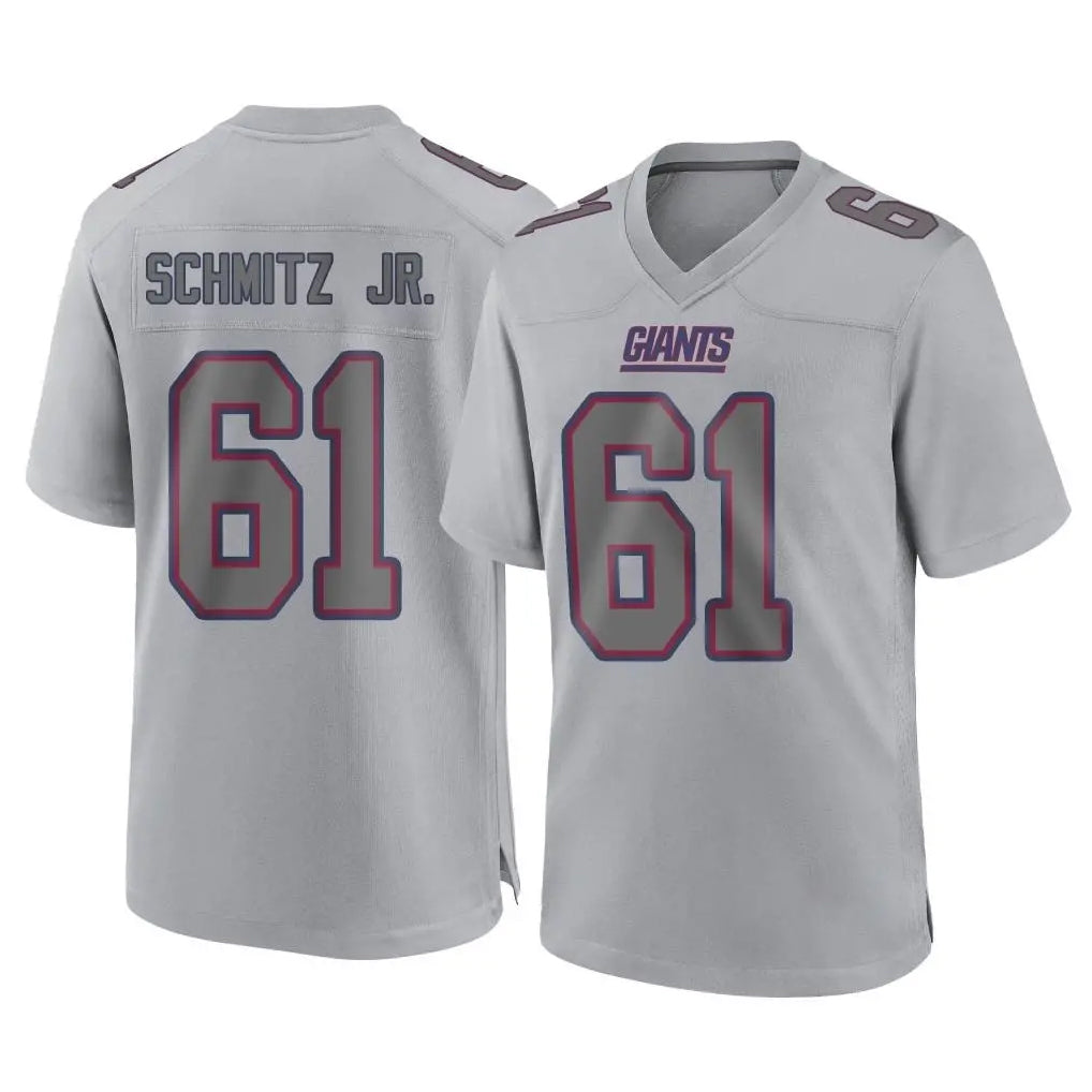 NY.Giants #61 John Michael Schmitz Jr. Player Gray Atmosphere Fashion Limited Game Gdoa Stitched Jerseys