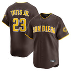 S.Diego Padres #23 Fernando Tatis Jr Player Brown Home Limited Fdoa Stitched Jerseys