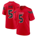 H.Texans #5 Jalen Pitre Player Red Alternate Home Game Stitched Jerseys