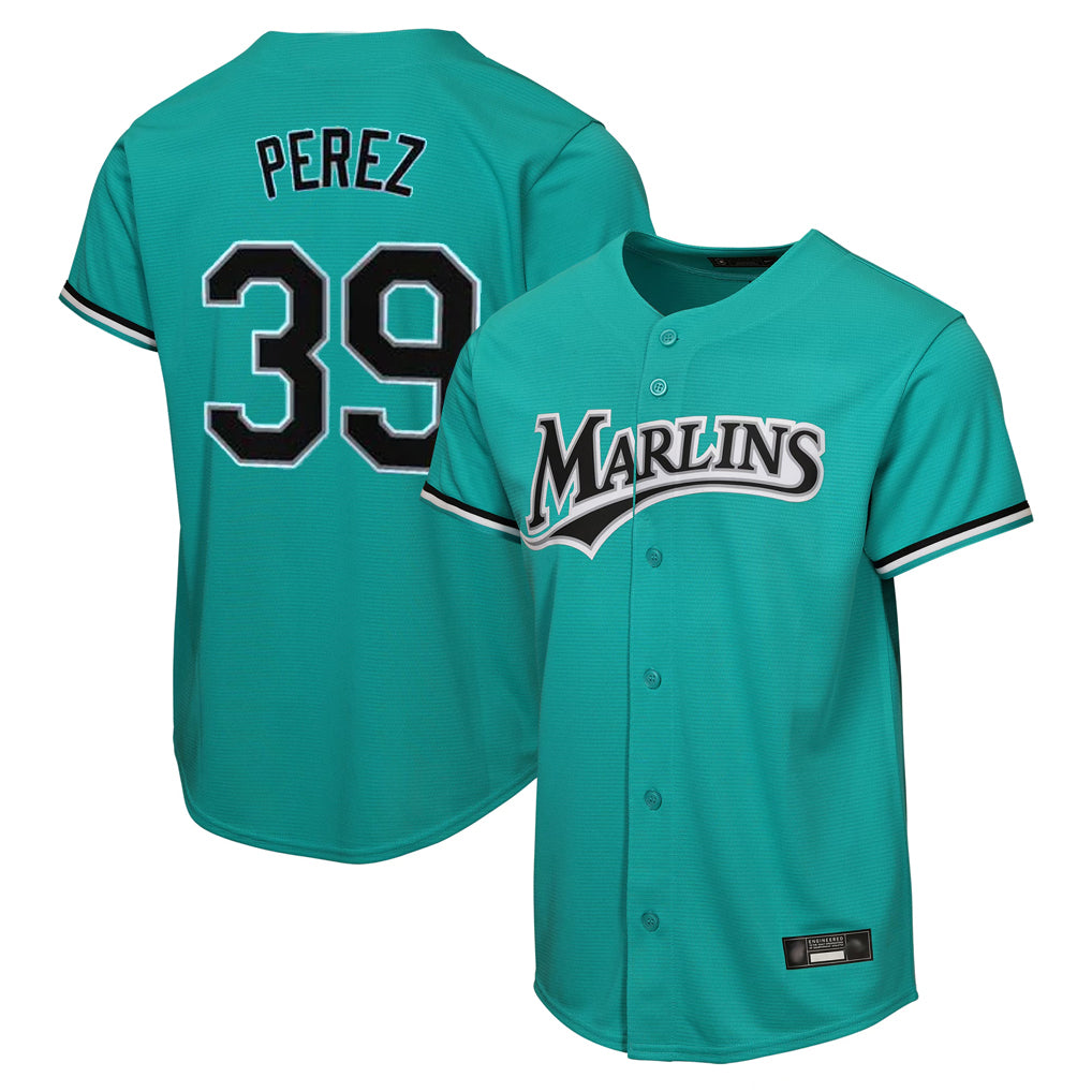 M.Marlins #39 Eury Perez Player Teal Home Game Fdoa Stitched Jerseys