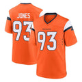 D.Broncos #93 D.J. Jones Player Orange Home Game Gdoa Stitched Jerseys