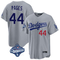 LA.Dodgers #44 Andy Pages Player Gray World Series Meet Game Home Fdoa Stitched Jerseys