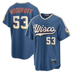 M.Brewers #53 Brandon Woodruff Player Blue 2026 City Connect Home Game Fdoa Stitched Jerseys