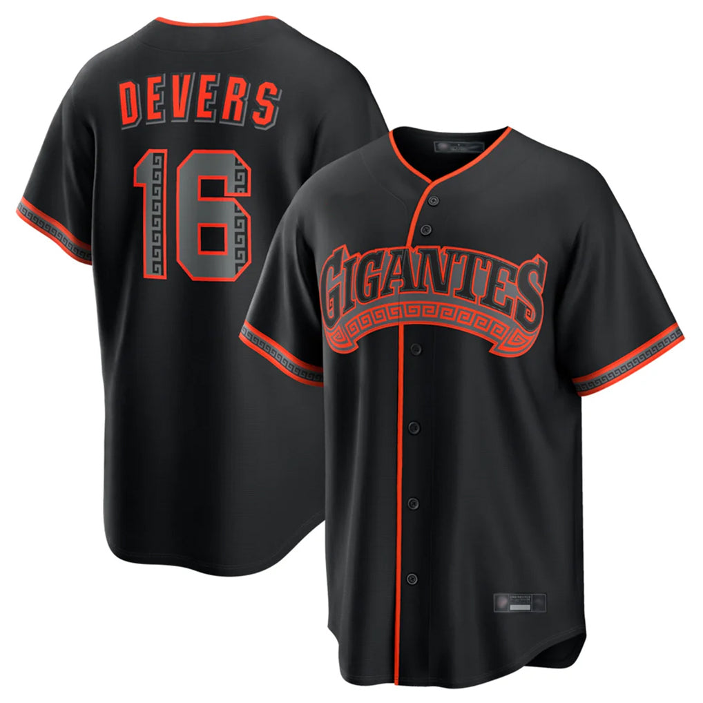 SF.Giants #16 Rafael Devers Player Black Alternate Limited Fdoa Stitched Jerseys