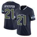 S.Seahawks #21 Devon Witherspoon Player Navy Rivalries Vapor Limited Home Game Gdoa Stitched Jerseys