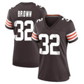 C.Browns #32 Jim Brown Player Brown Home Game Gdoa Stitched Jerseys