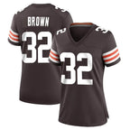 C.Browns #32 Jim Brown Player Brown Home Game Gdoa Stitched Jerseys