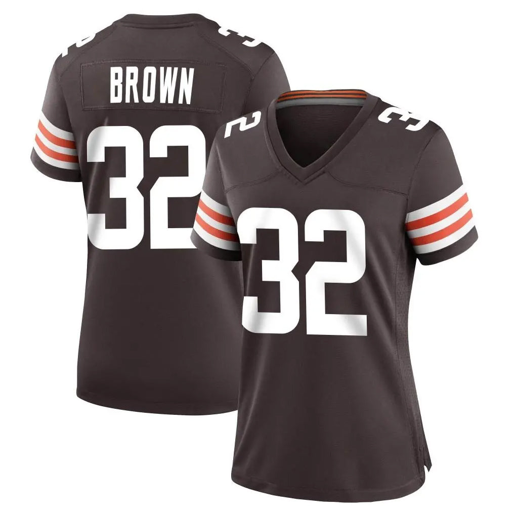 C.Browns #32 Jim Brown Player Brown Home Game Gdoa Stitched Jerseys
