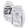 M.Vikings #27 Jordan Mason Player Arctic Camo Salute to Service Pullover Hoodies Limited Game Gdoa Stitched Jerseys