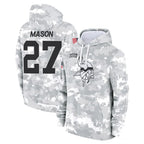 M.Vikings #27 Jordan Mason Player Arctic Camo Salute to Service Pullover Hoodies Limited Game Gdoa Stitched Jerseys