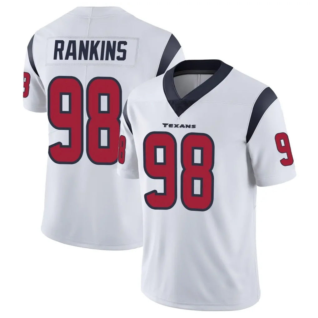 H.Texans #98 Sheldon Rankins Player White Limited Vapor Untouchable Home Game Gdoa Stitched Jerseys