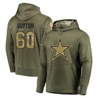 D.Cowboys #60 Tyler Guyton Player Olive Salute to Service Pullover Hoodies Home Game Gdoa Stitched Jerseys