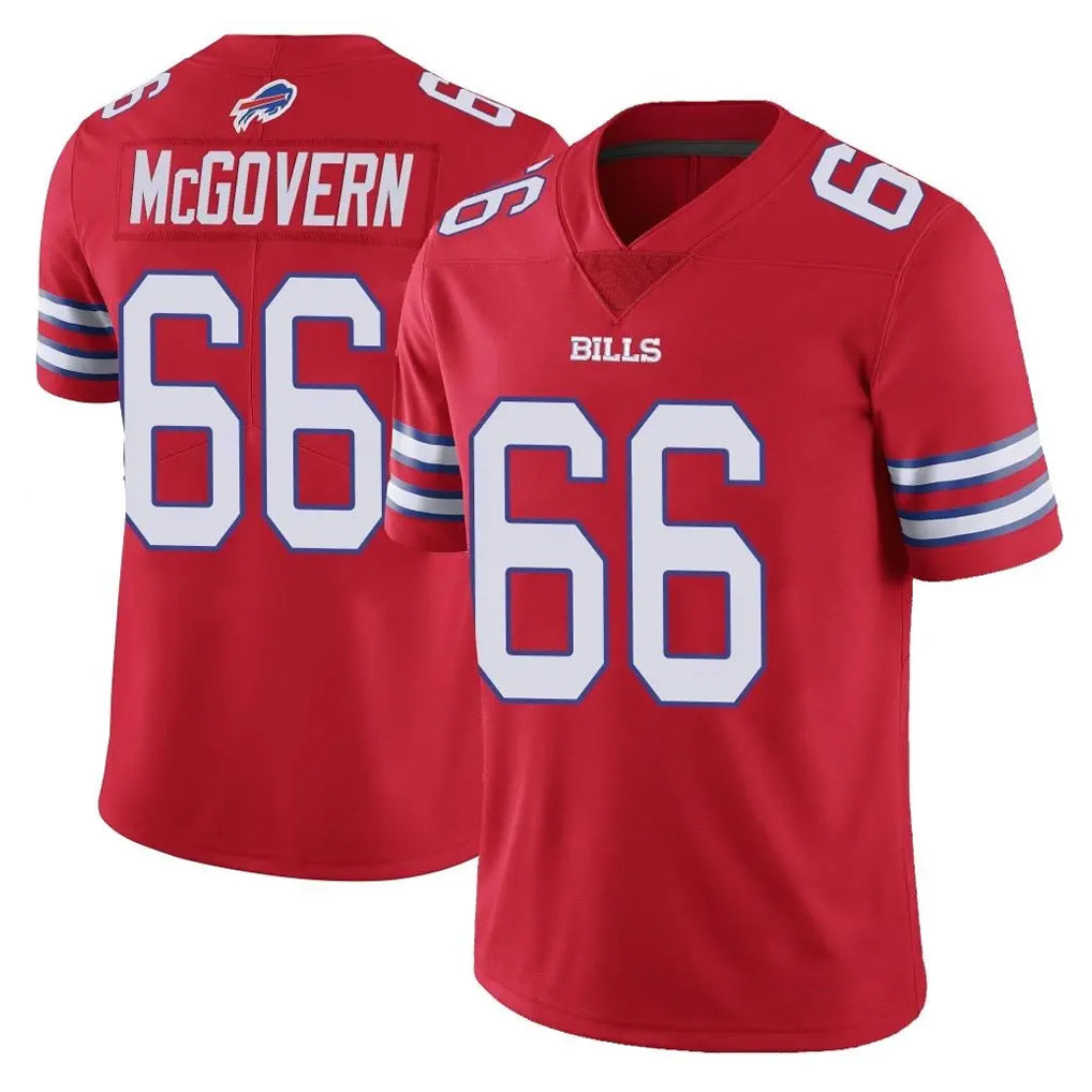 B.Bills #66 Connor McGovern Player Red Vapor Untouchable Limited Gdoa Stitched Jerseys