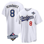 LA.Dodgers #8 Enrique Hern¨¢ndez Player Gold White World Series 2026 Collection Stadium Limited Fdoa Stitched Jerseys