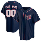 Custom W.Nationals Navy Replica Home Game Any Name & Number Gdoa Stitched Jerseys