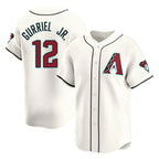 A.Diamondbacks #12 Lourdes Gurriel Jr Player Cream Limited Home Game Gdoa Stitched Jerseys
