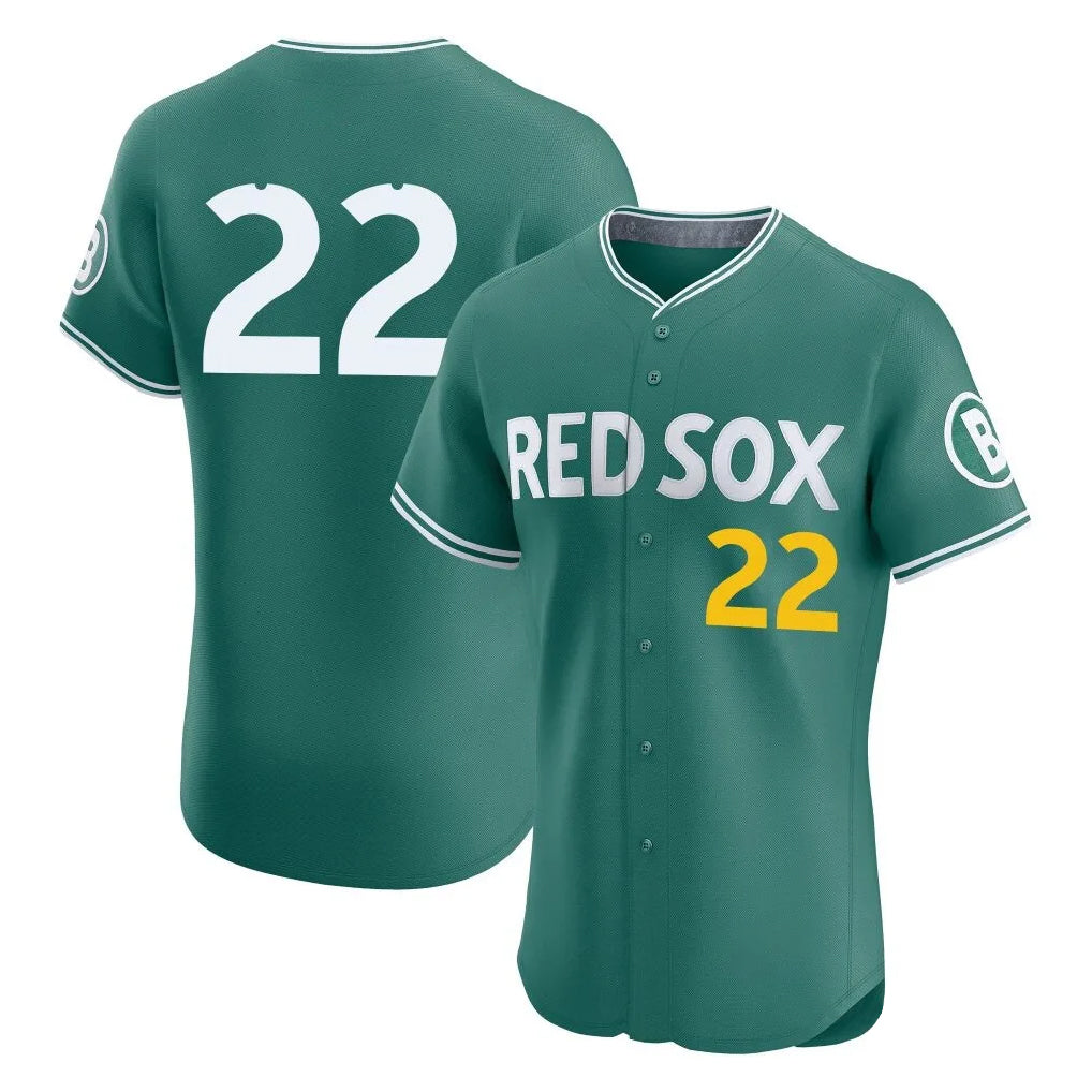 B.Red Sox #22 Garrett Whitlock Player Green City Connect Limited Elite Home Game Gdoa Stitched Jerseys