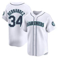 S.Mariners #34 Felix Hernandez Player White Home Limited Fdoa Stitched Jerseys