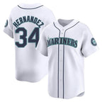 S.Mariners #34 Felix Hernandez Player White Home Limited Fdoa Stitched Jerseys