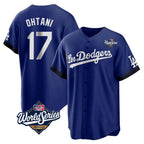 LA.Dodgers #17 Shohei Ohtani Player Royal World Series City Connect Home Game Fdoa Stitched Jerseys