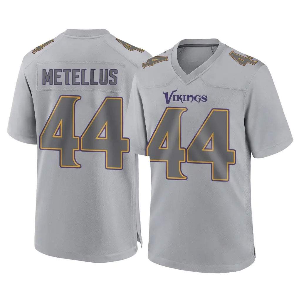 M.Vikings #44 Josh Metellus Player Gray Atmosphere Fashion Home Game Gdoa Stitched Jerseys