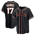 SF.Giants #17 Heliot Ramos Player Black Fashion Out Home Limited Fdoa Stitched Jerseys