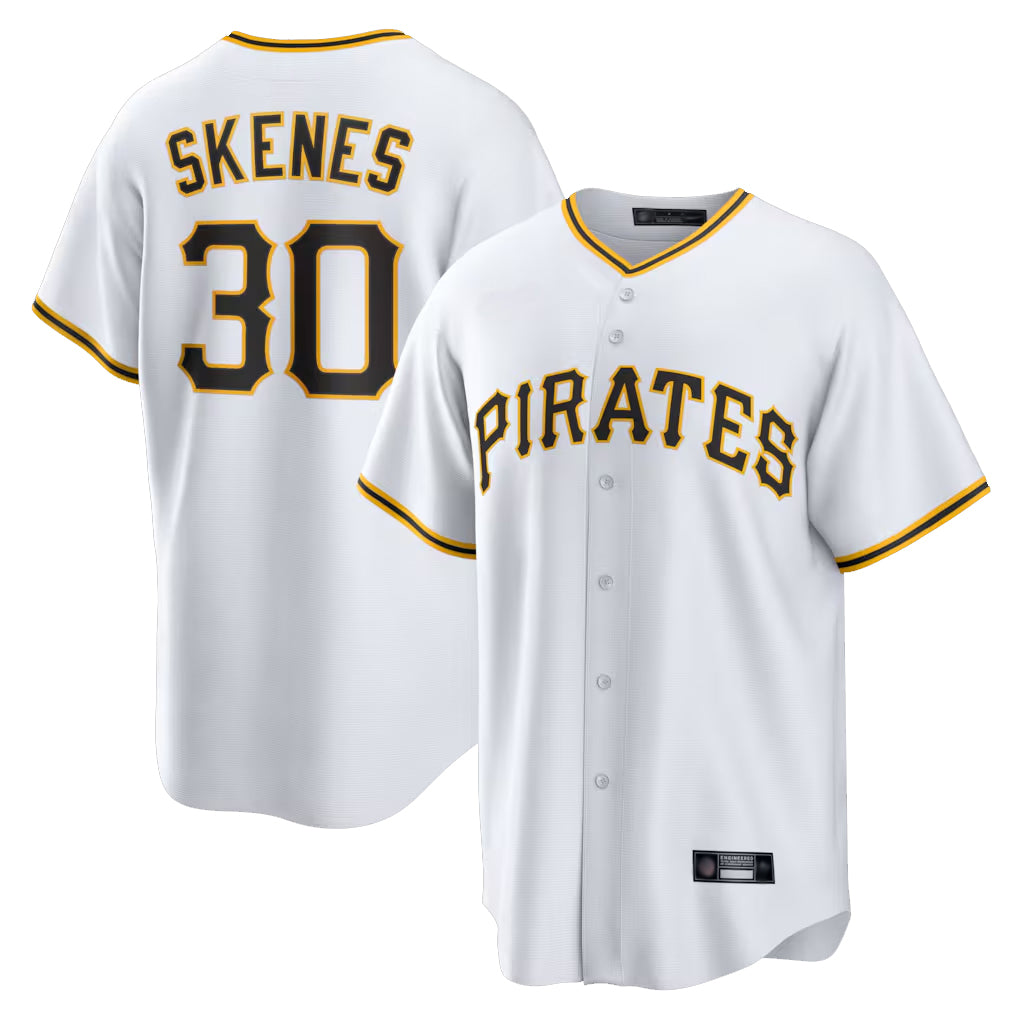 P.Pirates #30 Paul Skenes Player White Home Game Fdoa Stitched Jerseys
