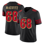 SF.49ers #68 Colton McKivitz Player Black Limited Rivalries Collection Home Game Gdoa Stitched Jerseys