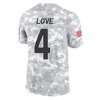 A.Cardinals #4 Jeremiyah Love Player Camo Salute to Service Limited Home Gdoa Stitched Jerseys
