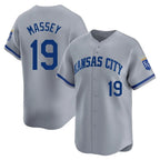 KC.Royals #19 Michael Massey Player Gray Limited Home Gdoa Stitched Jerseys