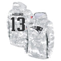 NE.Patriots #13 Mack Hollins Player Arctic Camo Salute to Service Pullover Hoodies Limited Game Gdoa Stitched Jerseys