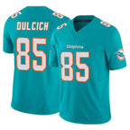 M.Dolphins #85 Greg Dulcich Player Aqua Limited Vapor F.U.S.E. Home Game Gdoa Stitched Jerseys